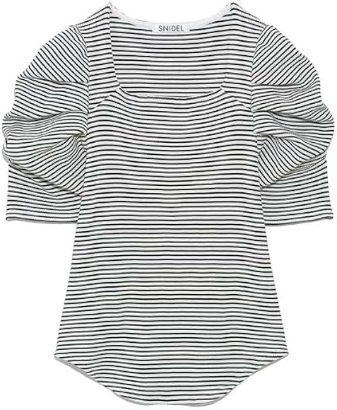 Amazon | [スナイデル] パフスリワッフルボーダープルオーバー